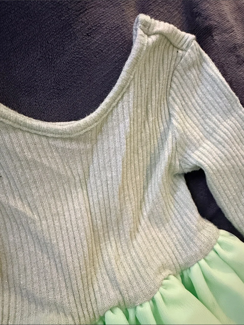 Old Navy Mint Green Long Sleeve Tulle Dress